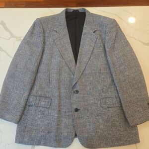 Bachrach 100% Silk Single Breasted Tweed All Seasons Blazer Mens 44R